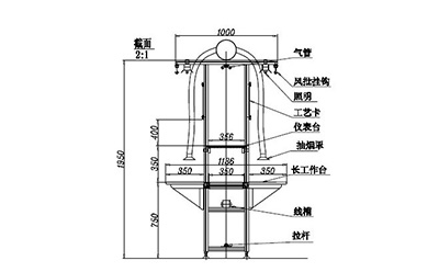 長條臺基本配置平面圖